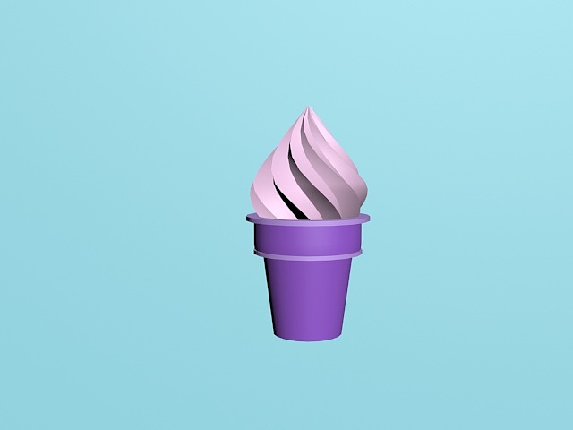 初学3dmaxs建模一个简单的冰淇淋