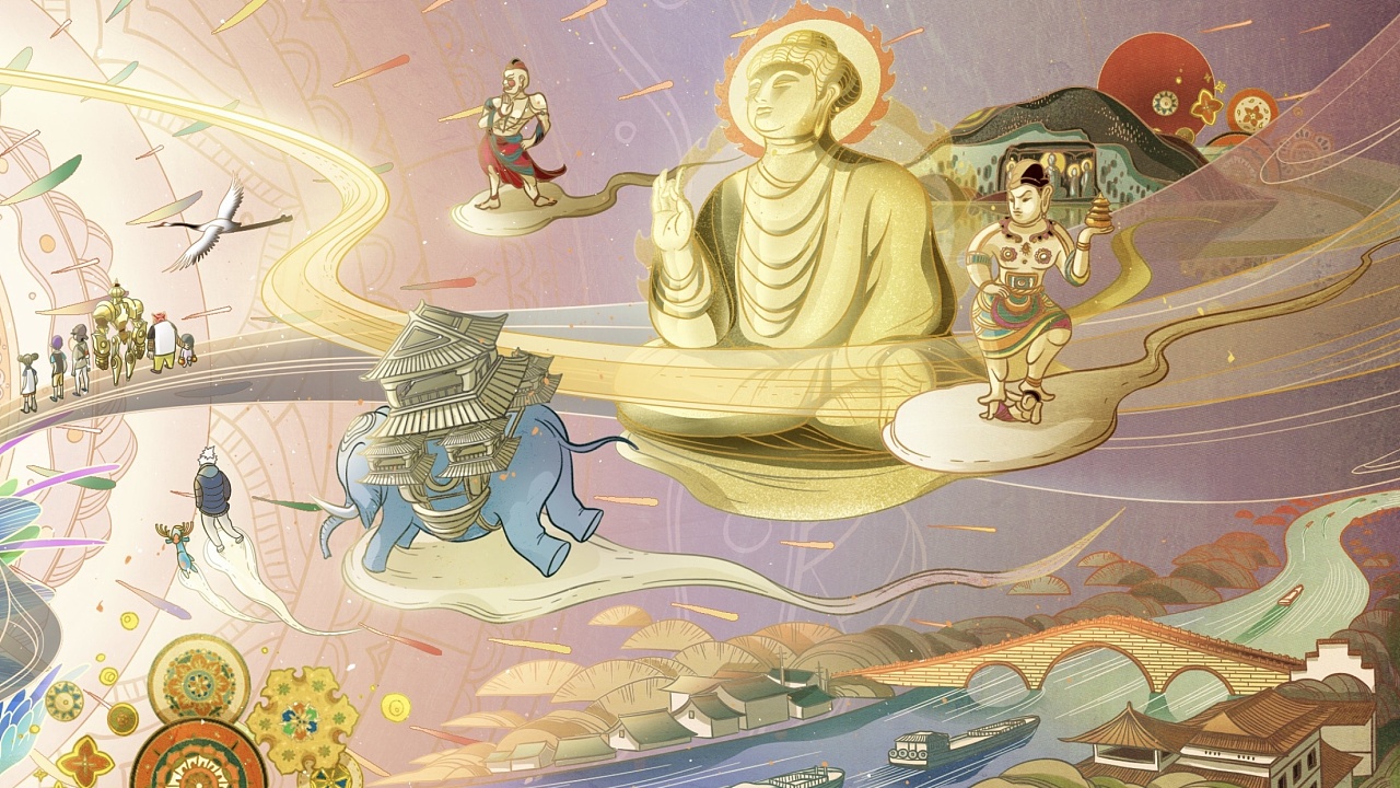 我身在世外腾讯动漫洛阳山河社稷图宣传插画