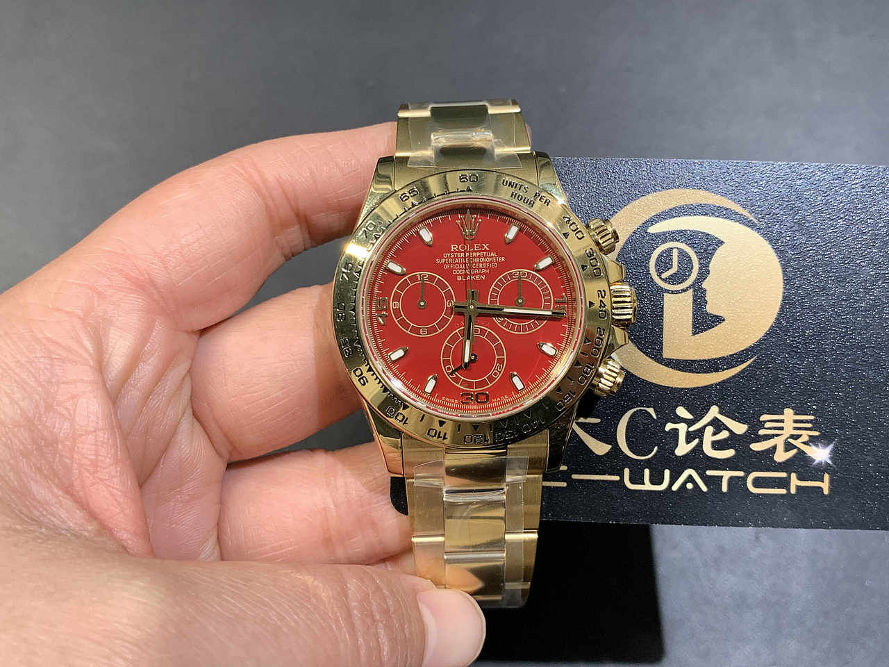 blaken劳力士迪通拿中国红独一无二的红盘腕表