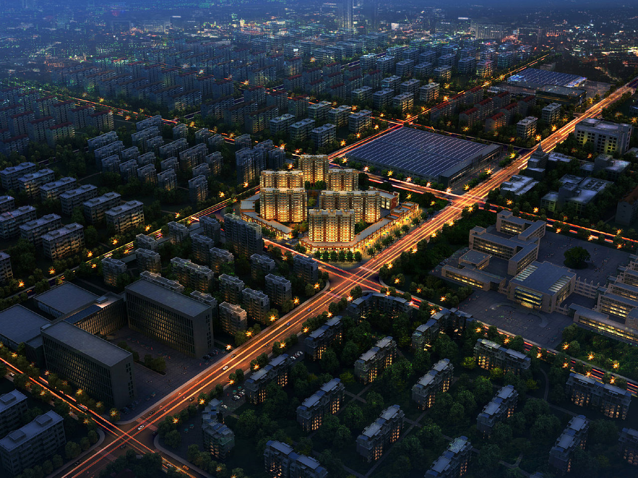 建筑鸟瞰效果图项目