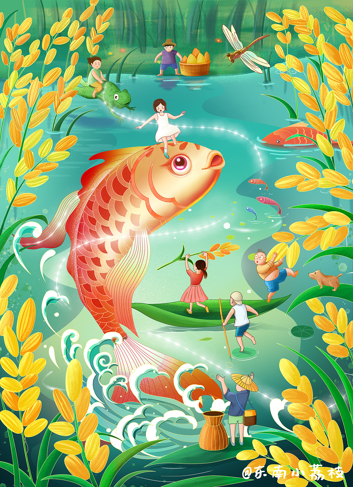 稻香|插画|商业插画|东南小荔枝 - 原创作品 - 站酷 (zcool)