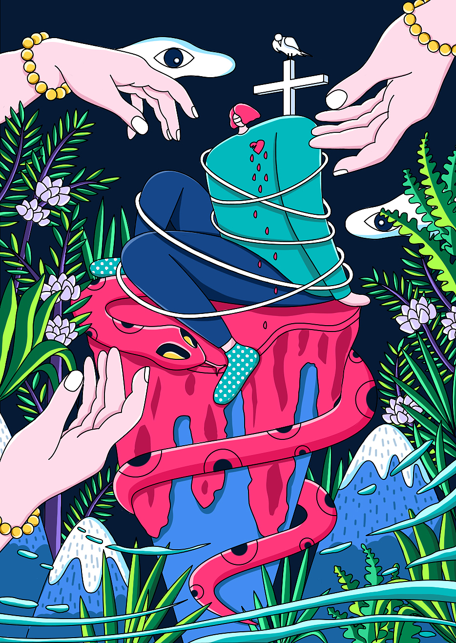 《隐秘的角落》插画联想（图ZMjE2NDcwMTQ4） - 创作习作 - 站酷设计师升华梦想8原创素材 - 站酷ZCOOL