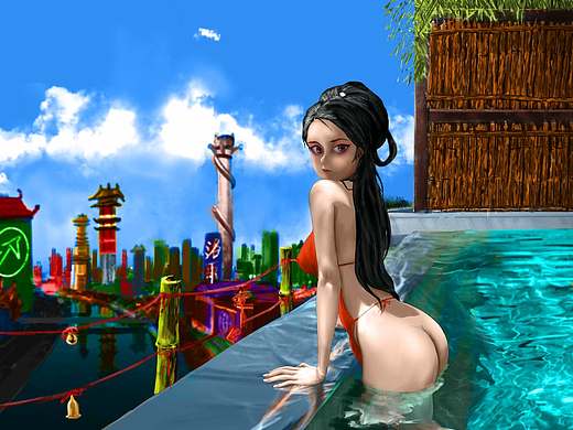 洛雨城客栈泳池