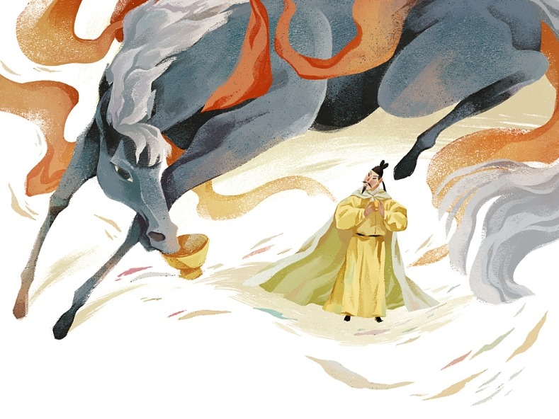 子鵺坊|《听！国宝在说话》插画绘制
