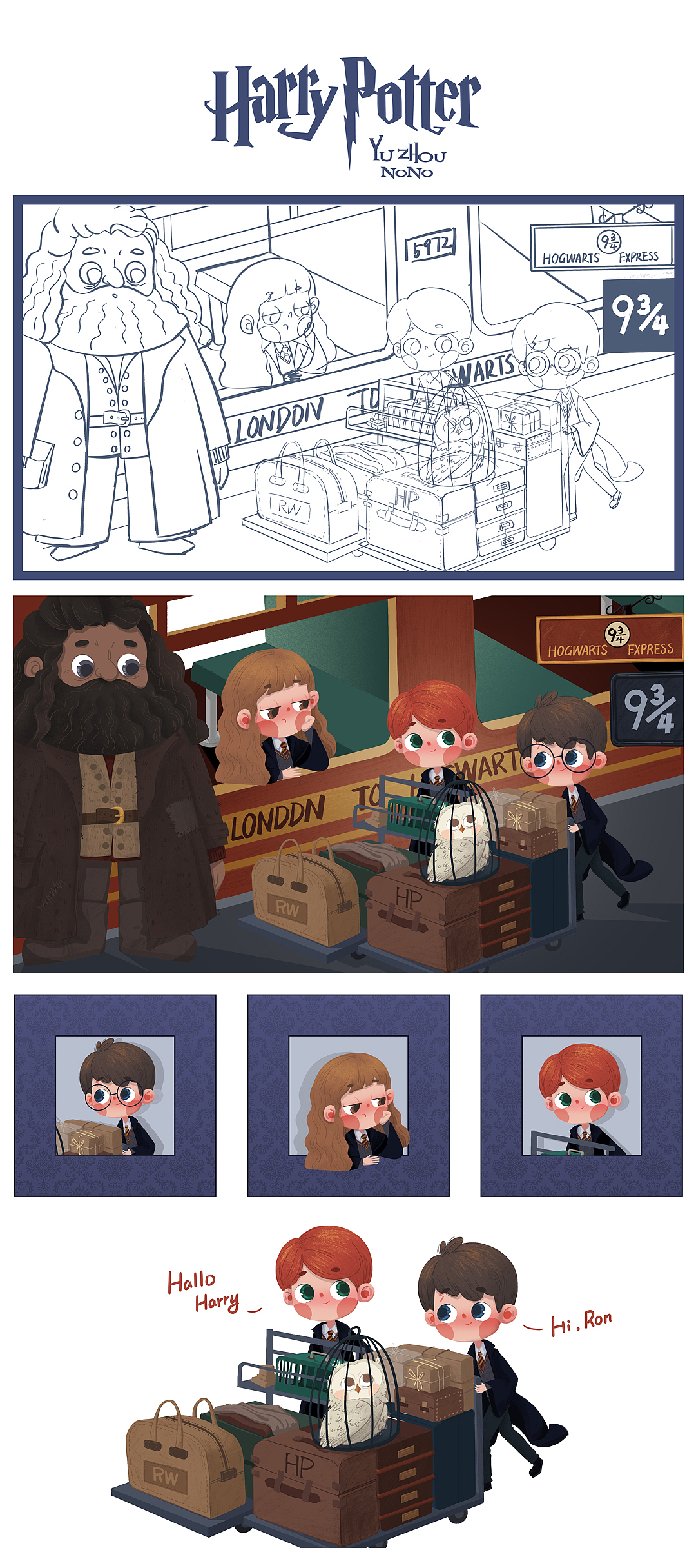 哈利波特入学列车（图ZMjA2NTE1OTAw） - 创作习作 - 站酷设计师宇宙Nono原创素材 - 站酷ZCOOL