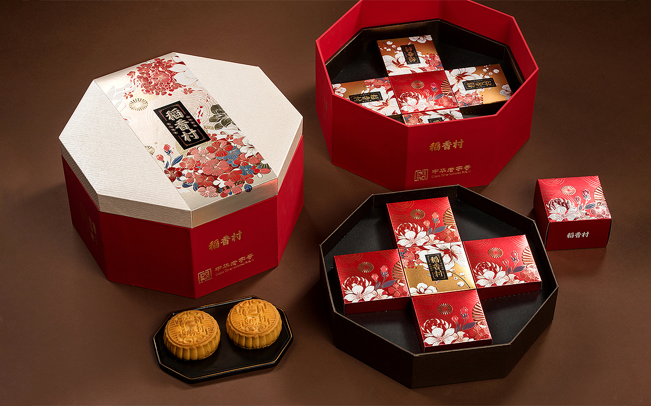 稻香村2019年中秋月饼包装设计（西南地区）（图ZMTY0Njk4NzY4） - 商业插画 - 站酷设计师芋头栗子原创素材 - 站酷ZCOOL