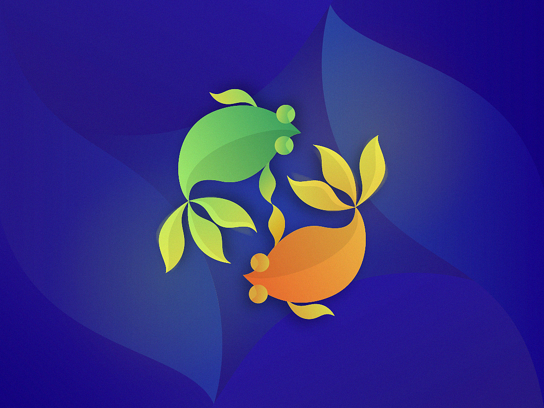 渐变图形——动物