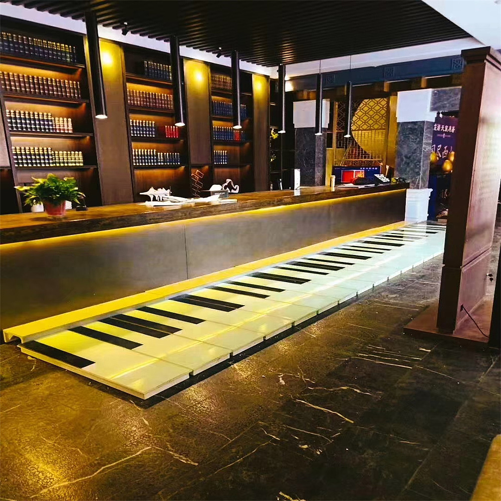 踩踏地板钢琴出租脚踩感应圆盘出售暖场互动七彩发光琴|手工艺|其他手