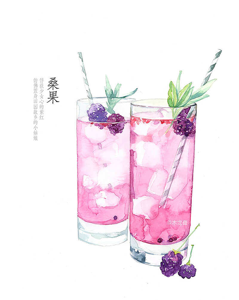 【水彩夏天】食物记录生活 （酸甜苦辣系列）（图ZNTI4OTY5MzI=） - 商业插画 - 站酷设计师木龙蕾原创素材 - 站酷ZCOOL