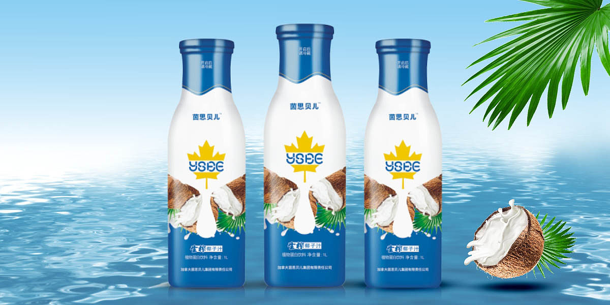 椰子汁包装设计 植物蛋白饮料包装设计 玻璃瓶装饮料包装设计 椰汁礼盒包装设计 饮料品牌包装设计