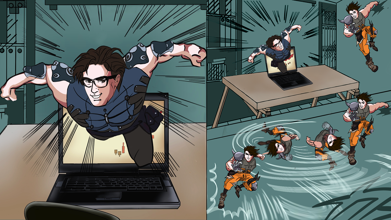 为某证券设计的条漫