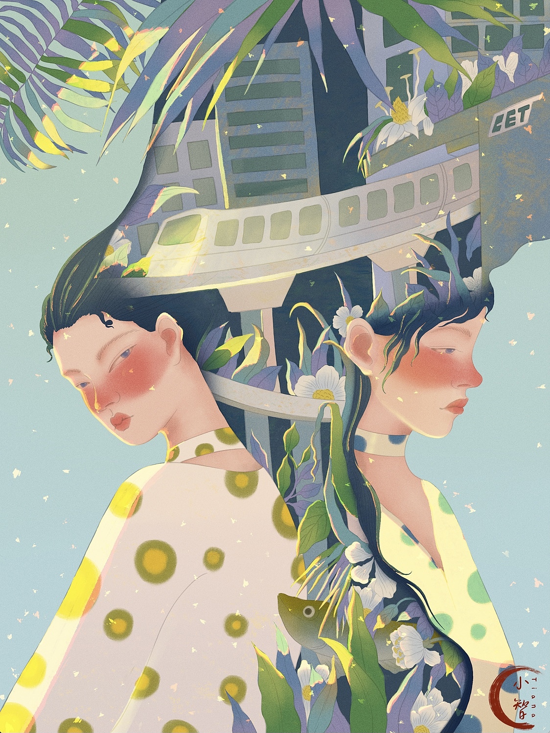 一些女孩的图（图ZMjYxMDg0ODA4） - 艺术插画 - 站酷设计师Tiana小智原创素材 - 站酷ZCOOL