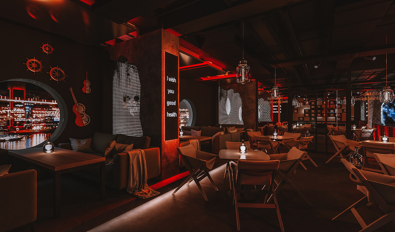動物世界原創(chuàng)音樂酒吧設(shè)計效果（圖ZMjYwMTA2NDA0） - 商業(yè)空間設(shè)計 - 站酷設(shè)計師墨松設(shè)計原創(chuàng)素材 - 站酷ZCOOL