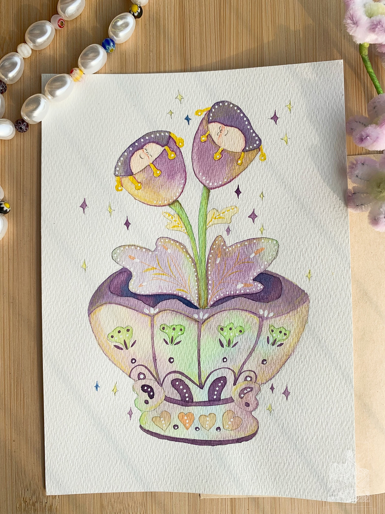 水彩插画（图ZMzQyOTE1NDQw） - 艺术插画 - 站酷设计师三山shanshan原创素材 - 站酷ZCOOL