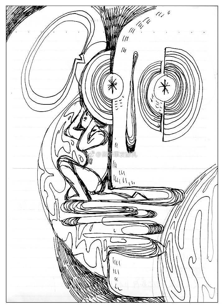 黑白乱线插画创作 PART 1