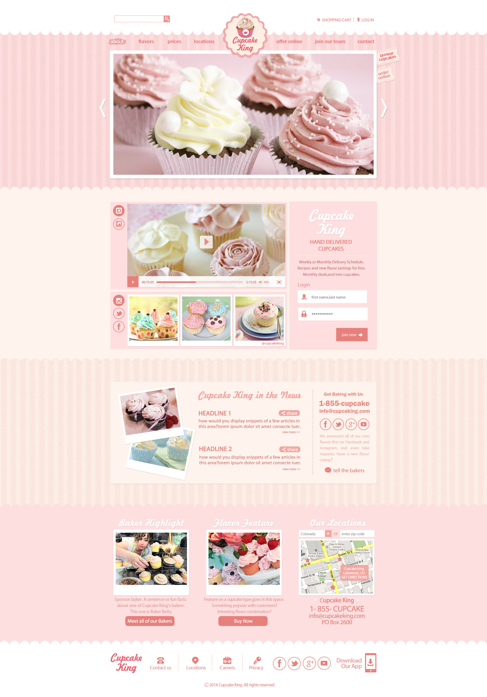 纸杯蛋糕网站设计