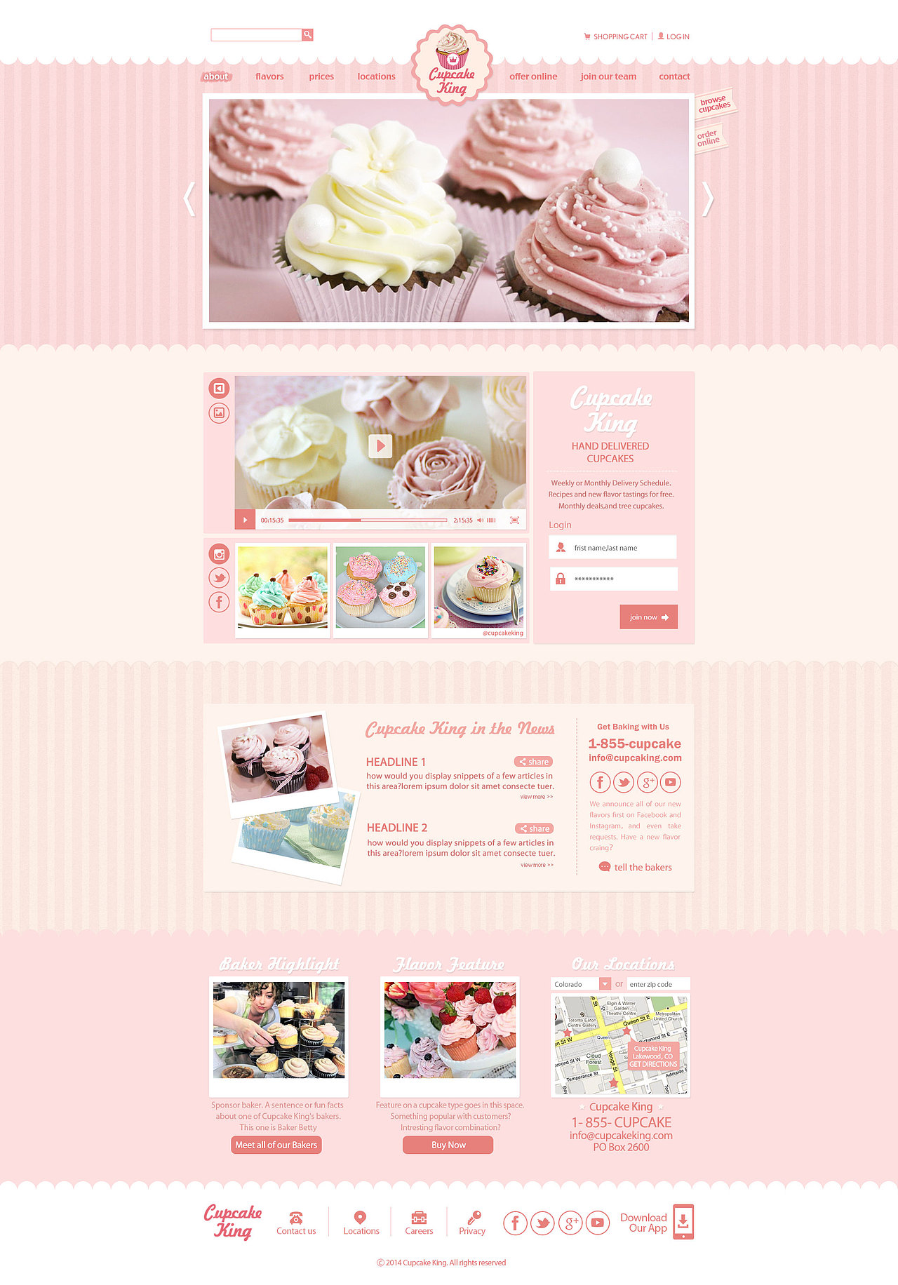 纸杯蛋糕网站设计|网页|企业官网|zoo113_原创作品-站酷zcool