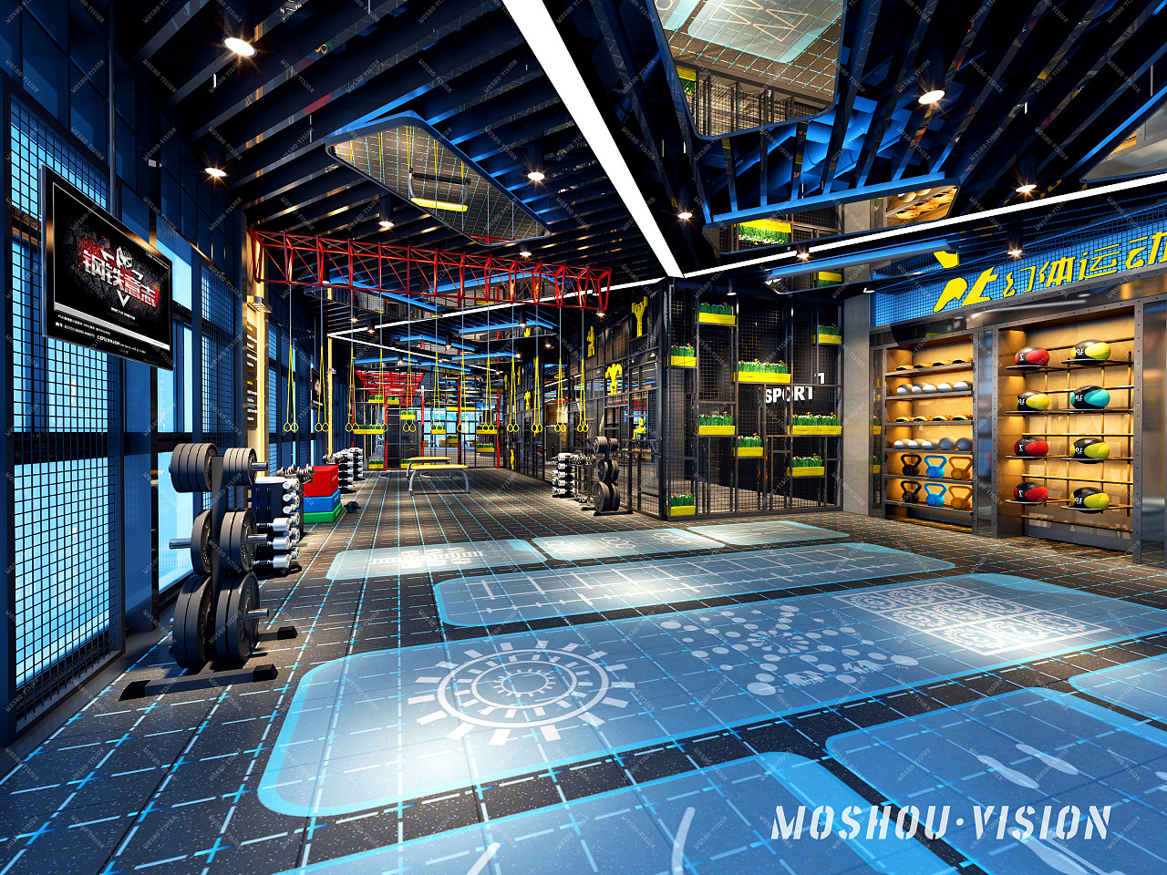 重庆幻体运动健身|空间|商业空间设计|魔手表现工作室 - 原创作品