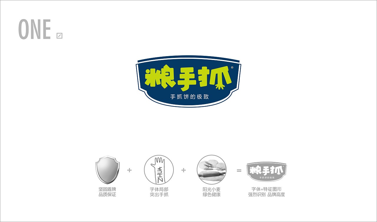 "粮全其美"手抓饼鼻祖标志设计与包装升级|平面|logo|107168295