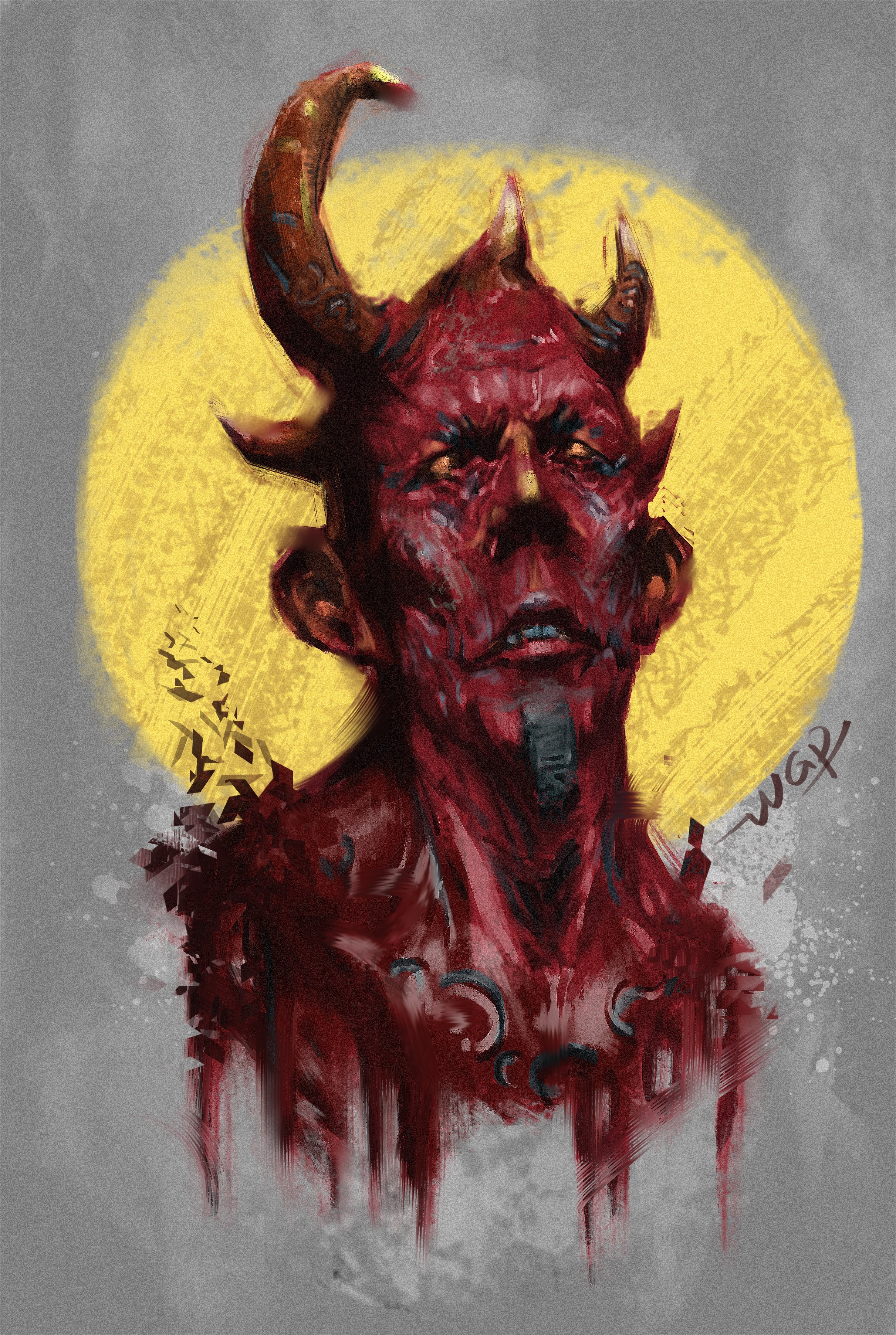 地狱男爵练习,颜色搭配好渣怎么办?