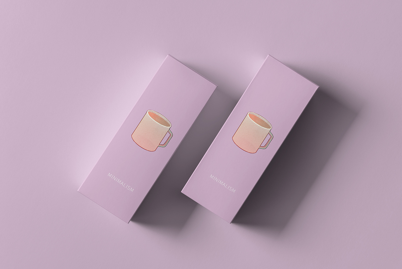 极简风可爱水杯包装