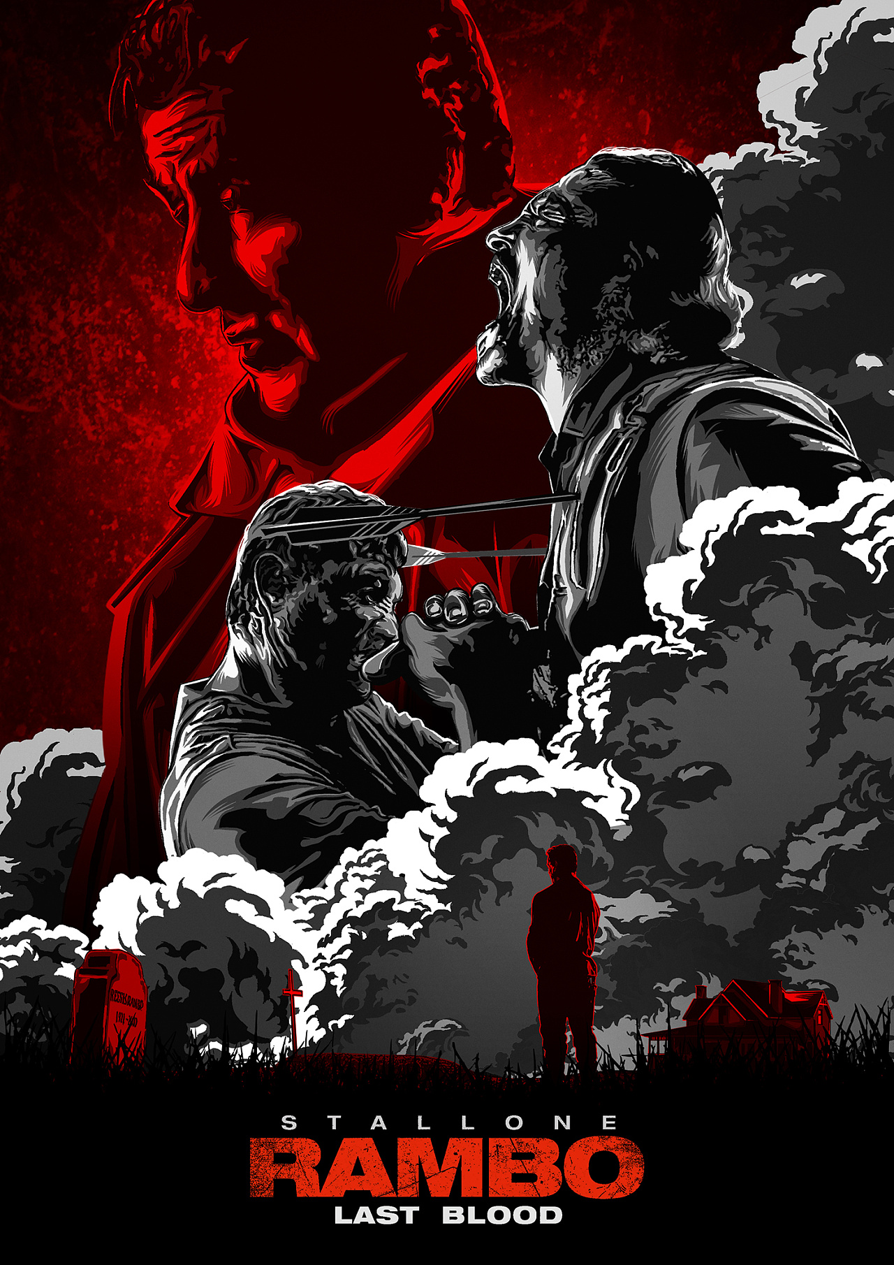 电影rambo: last blood 艺术海报|平面|海报|张乜乜乜 - 原创作品