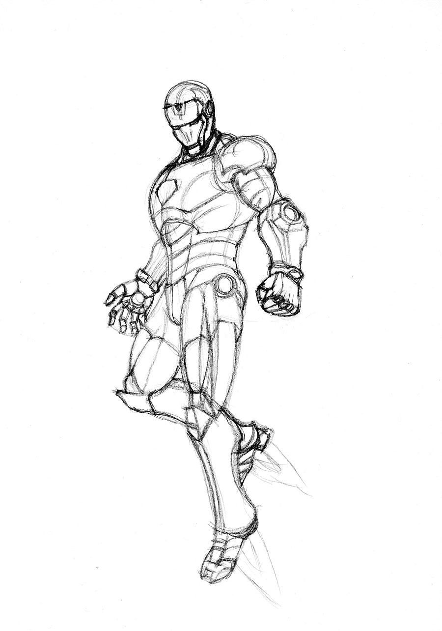《钢铁侠》海报手绘步骤