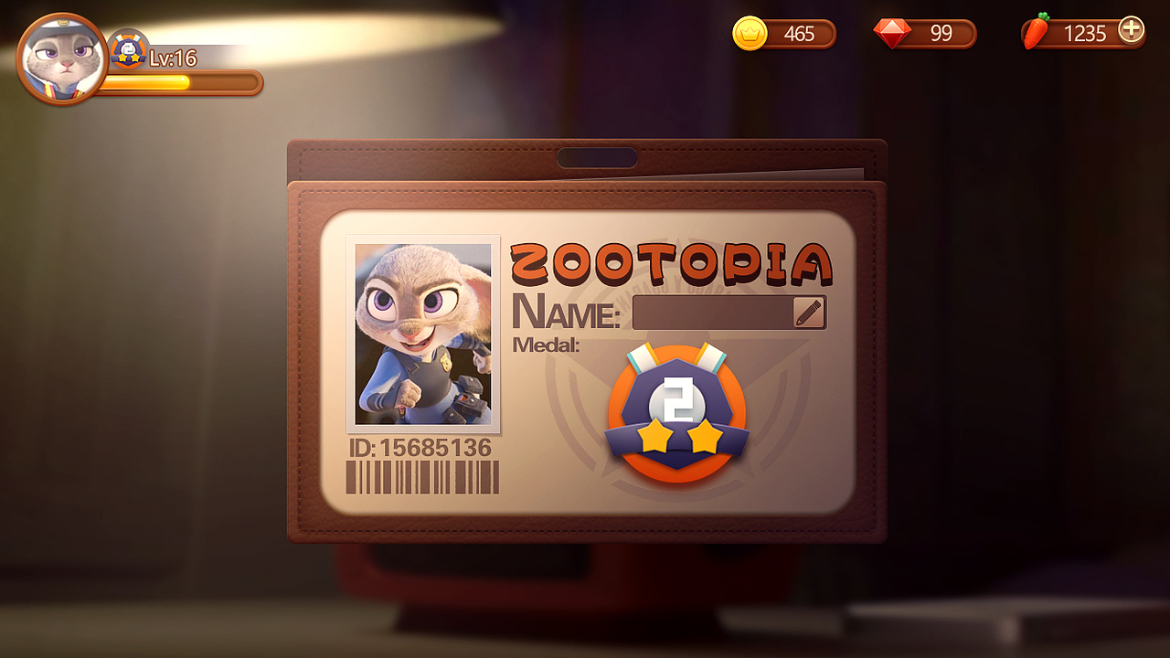 《疯狂动物城》logo、界面练习