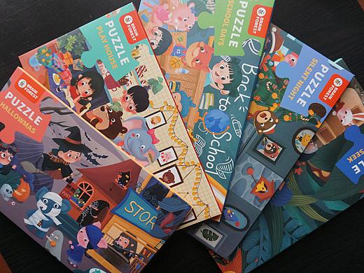 第一套插画印刷作品【儿童拼图】