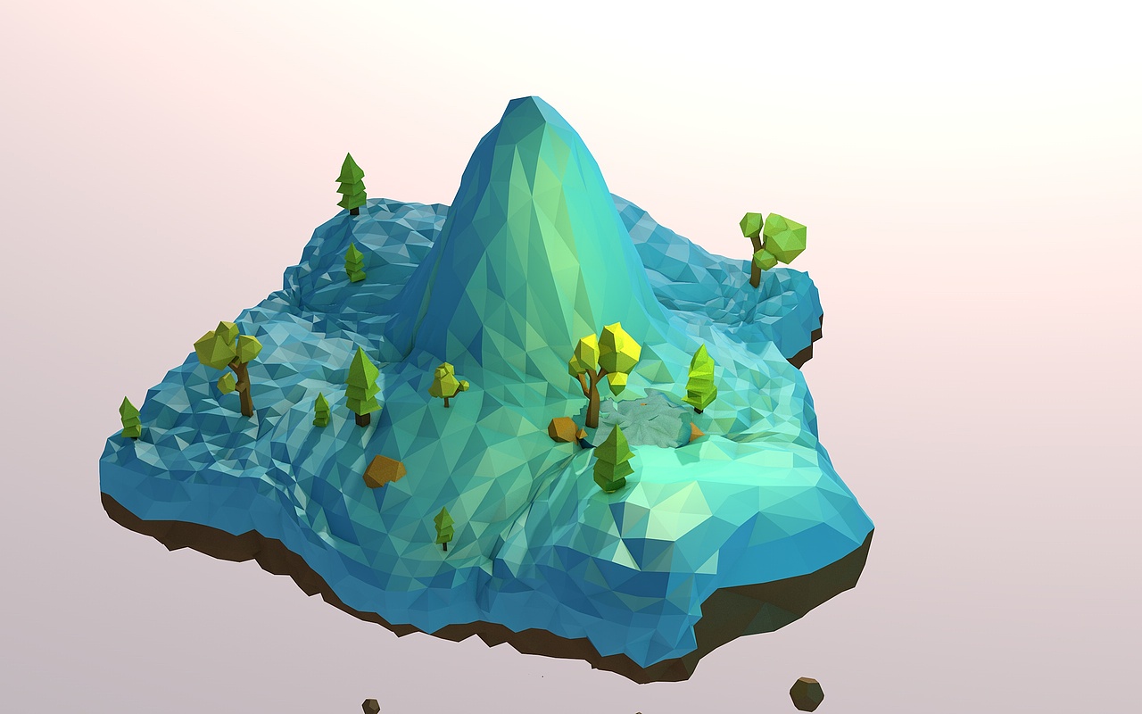 Low poly 低多边形（图ZNzA1MzY1MjQ=） - 场景 - 站酷设计师牛奶豆浆原创素材 - 站酷ZCOOL