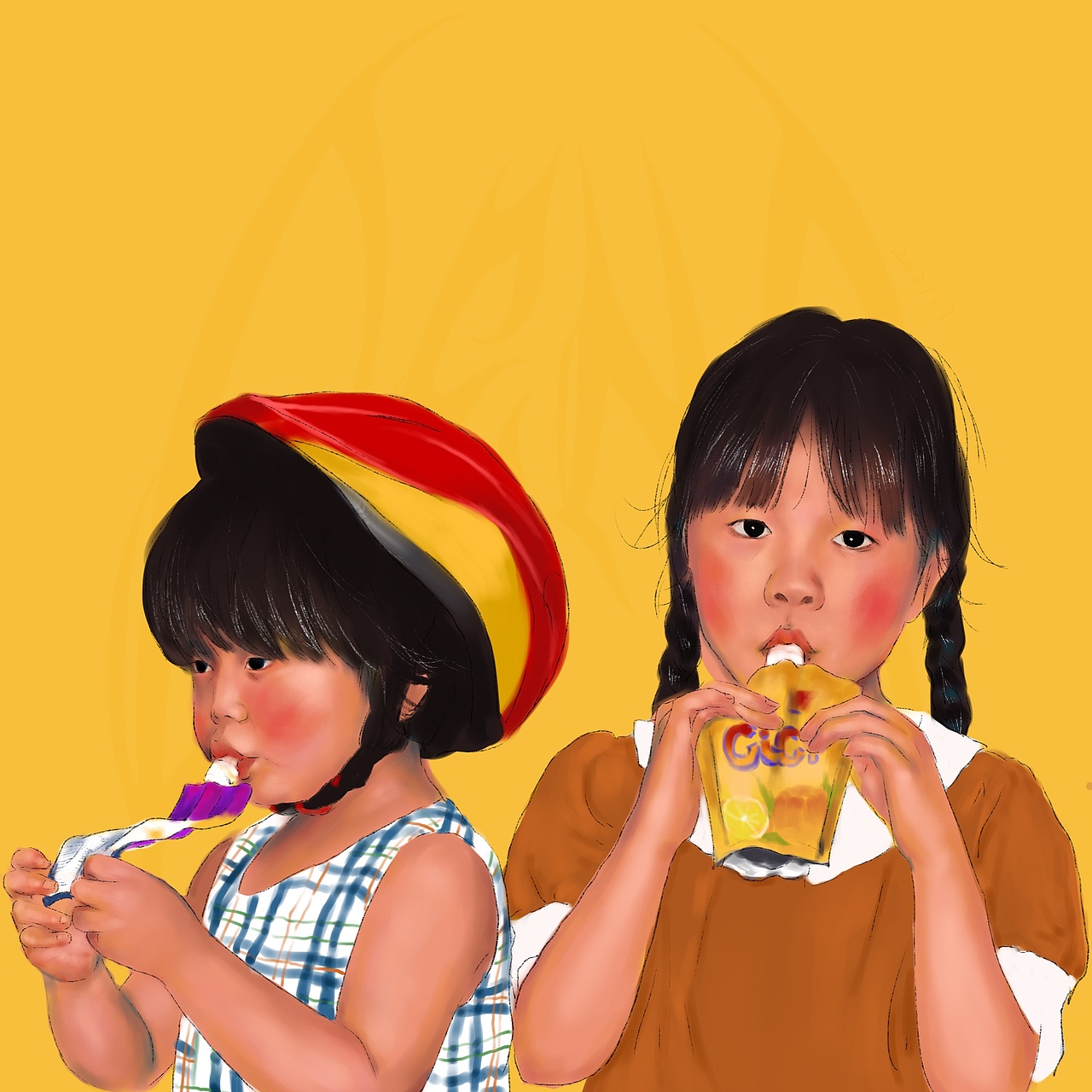 《童年》系列（图ZMjYzOTM5NDg4） - 艺术插画 - 站酷设计师邓司原创素材 - 站酷ZCOOL
