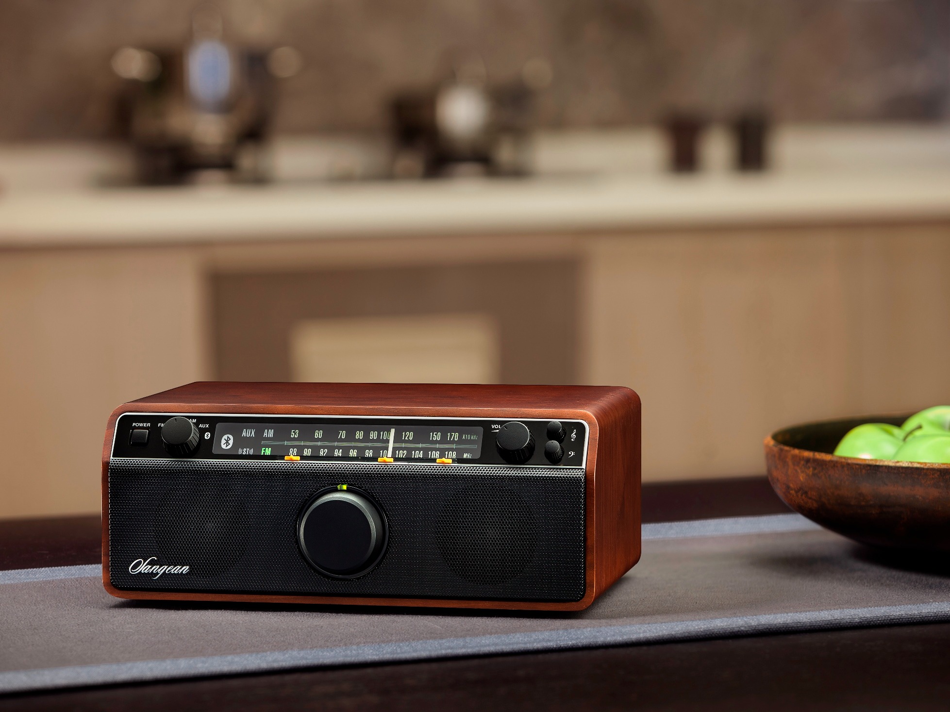 山进wr12bt桌面蓝牙音箱收音机