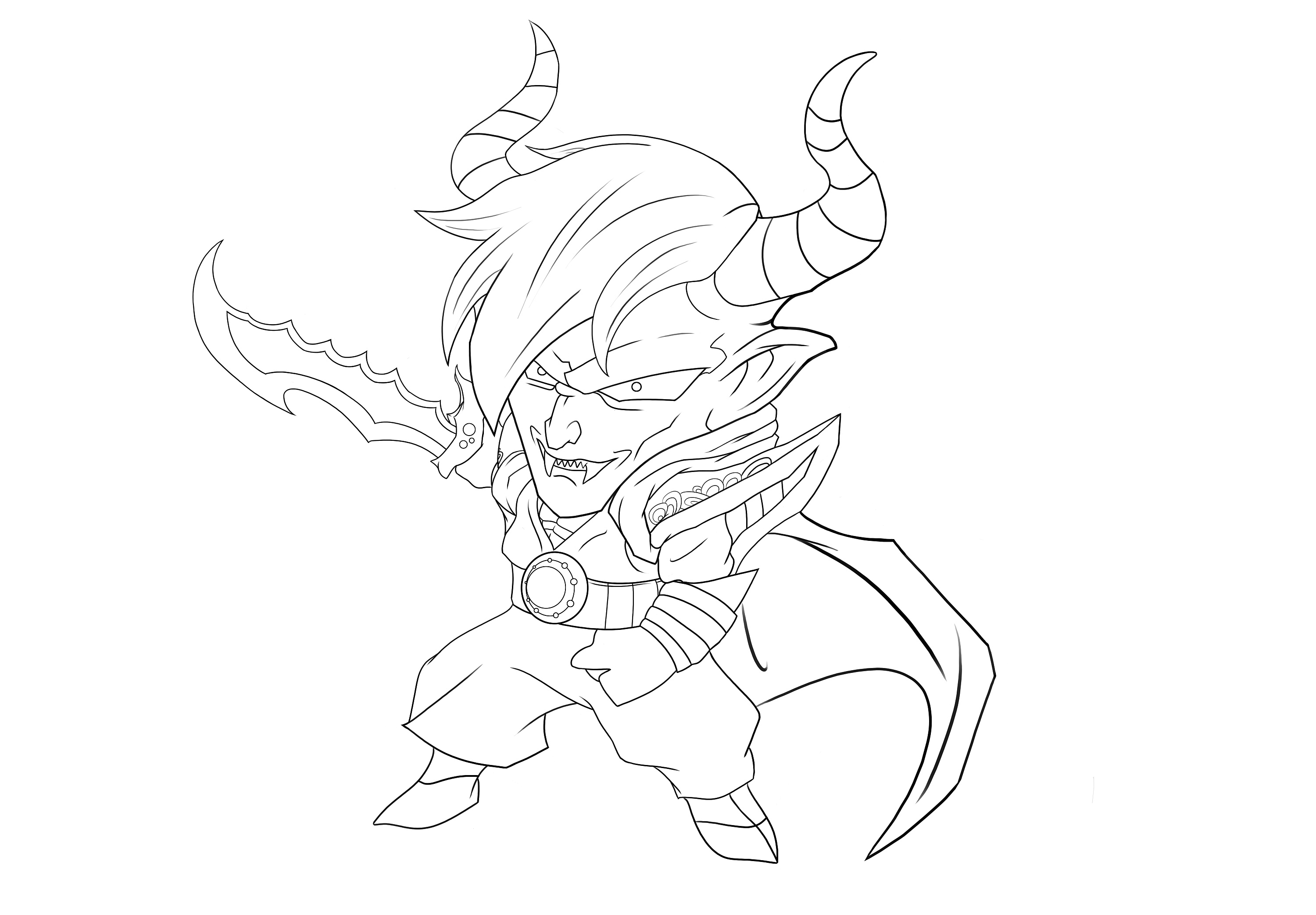 魔神线稿|插画|插画习作|宜宾陈志轩 - 原创作品 - 站酷 (zcool)