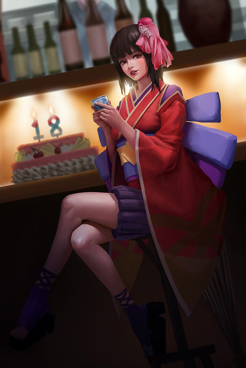 十八岁的神乐（图ZNzI4MDYzMDg=） - 商业插画 - 站酷设计师DzSpider原创素材 - 站酷ZCOOL