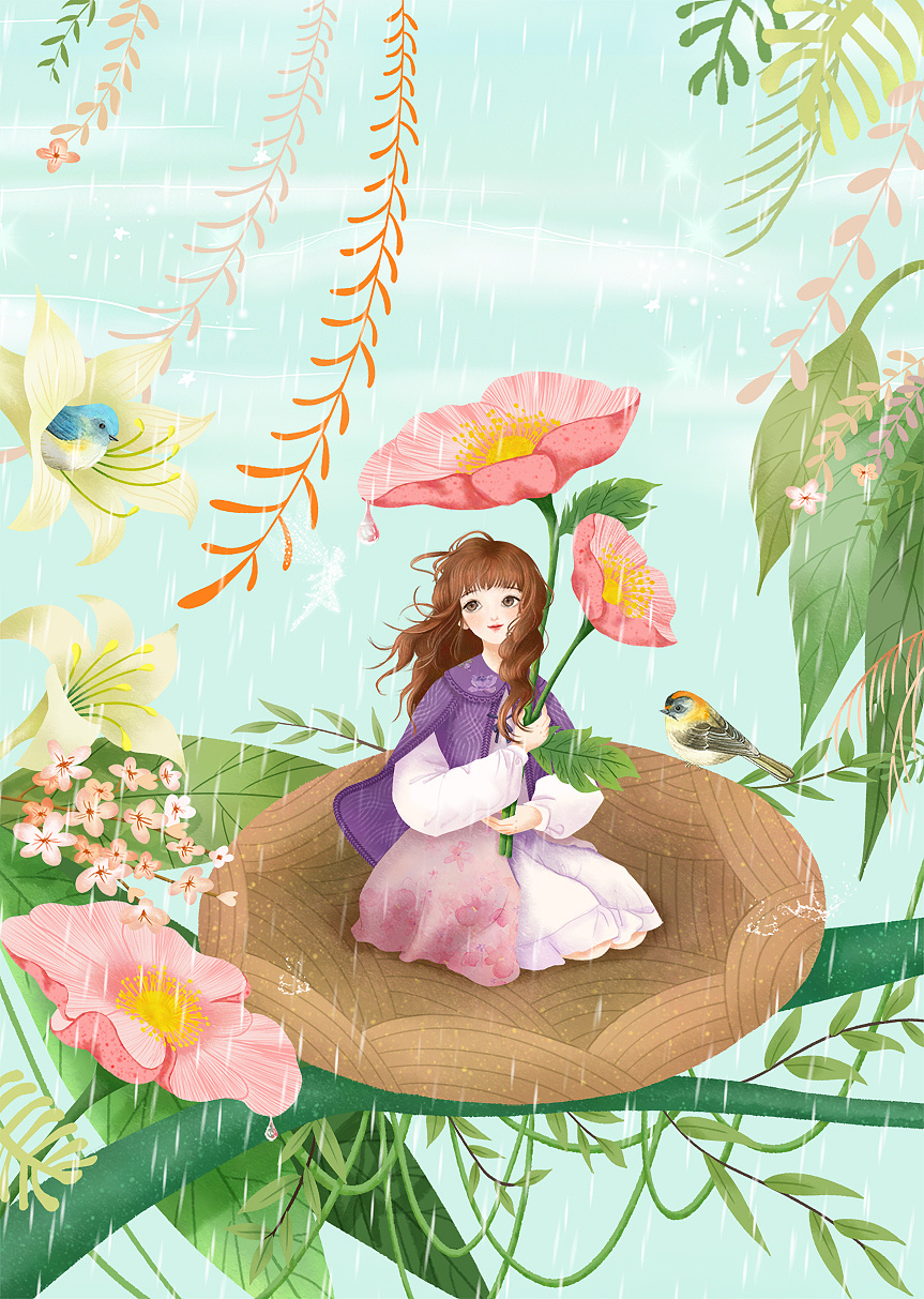 意林小星星杂志封面插画少女们