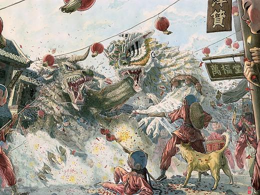 《祥瑞》#醒魂#系列·陆（个人主页-ZNDAwODgwMDA=） - 创作习作 - 站酷设计师何浩斌原创素材 - 站酷ZCOOL