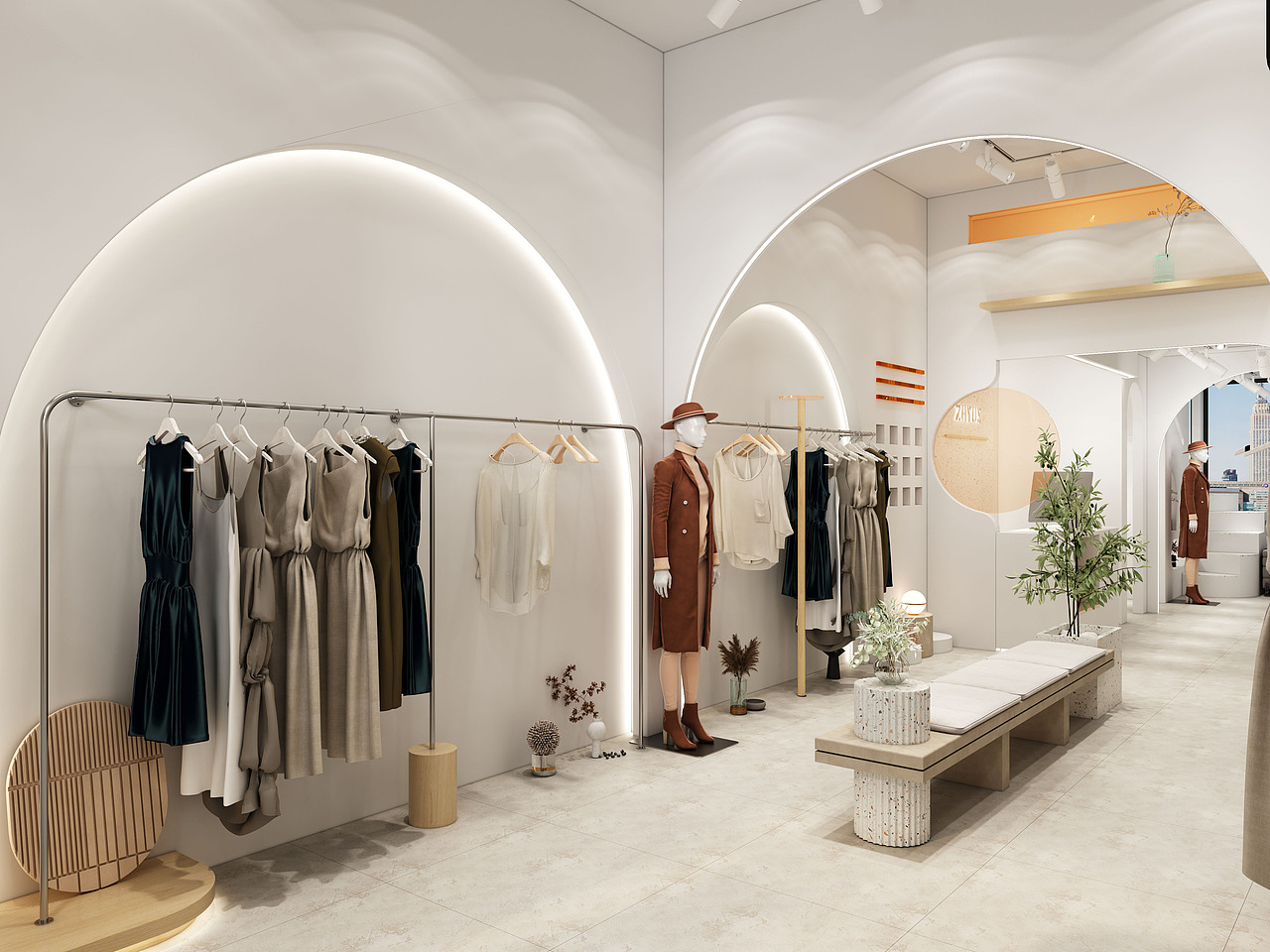 现代简约女装服装店