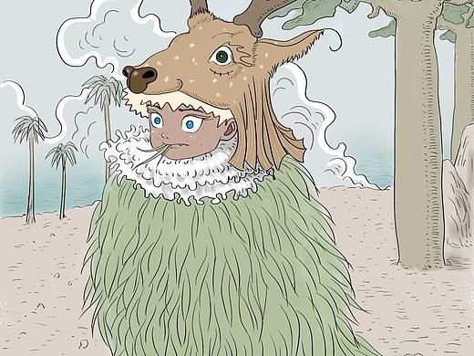 鹿寶寶（個(gè)人主頁(yè)-ZNTk5MjExNzY=） - 藝術(shù)插畫(huà) - 站酷設(shè)計(jì)師笑笑彩鉛原創(chuàng)素材 - 站酷ZCOOL