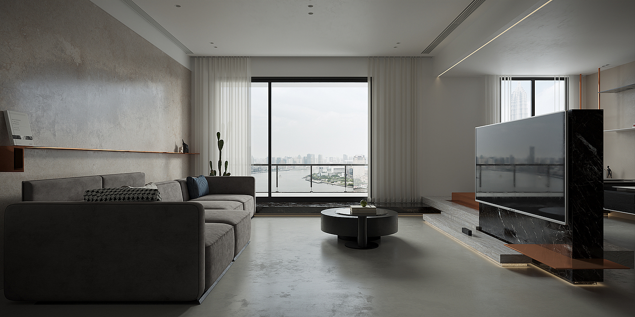 超写实的黑白灰家装