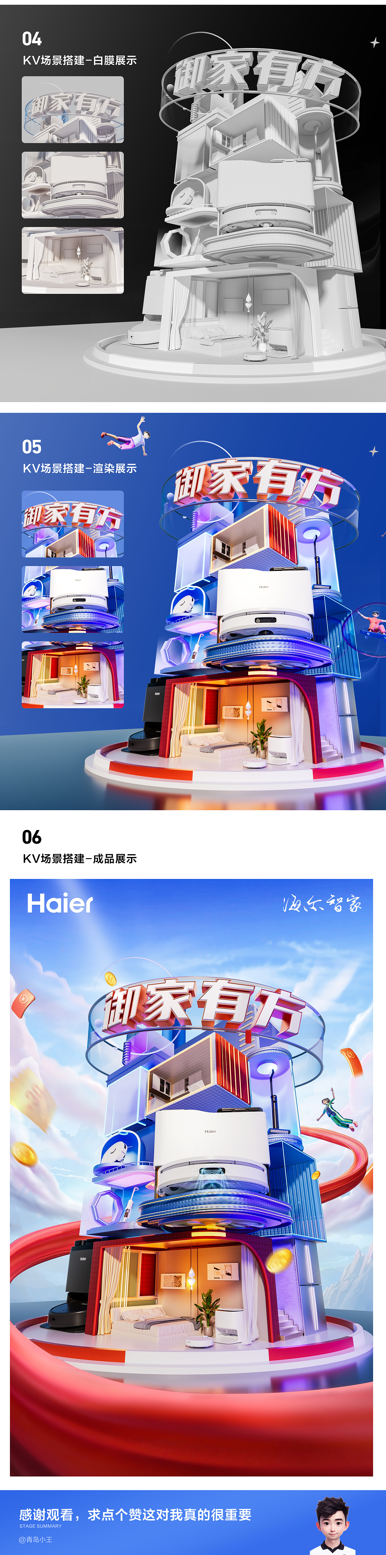 海尔10月作品月度总结，双十一，KV，建模