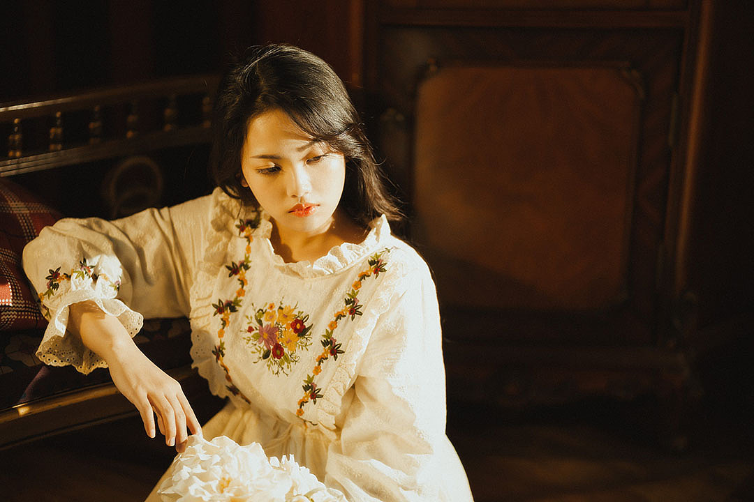 复古油画感人像写真