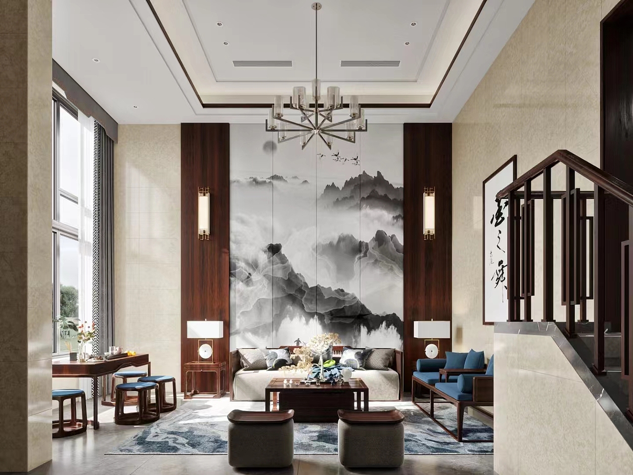 简约中式-生活需要仪式感，就像平淡的生活需要一束光（图ZMzUzNTEzMzQw） - 家装设计 - 站酷设计师楚湘爱设计原创素材 - 站酷ZCOOL