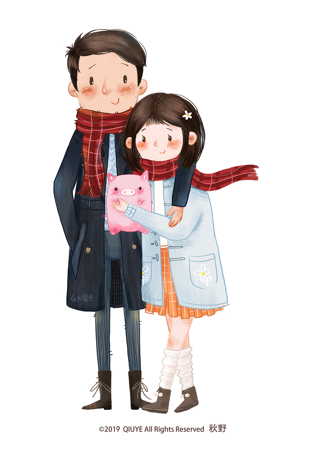 【新春贺图】一家三口(带过程)