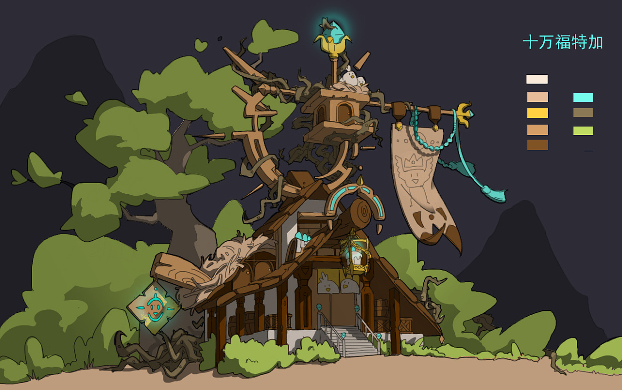 一些场景线稿|插画|游戏原画|十万福特加 - 原创作品 - 站酷 (zcool)