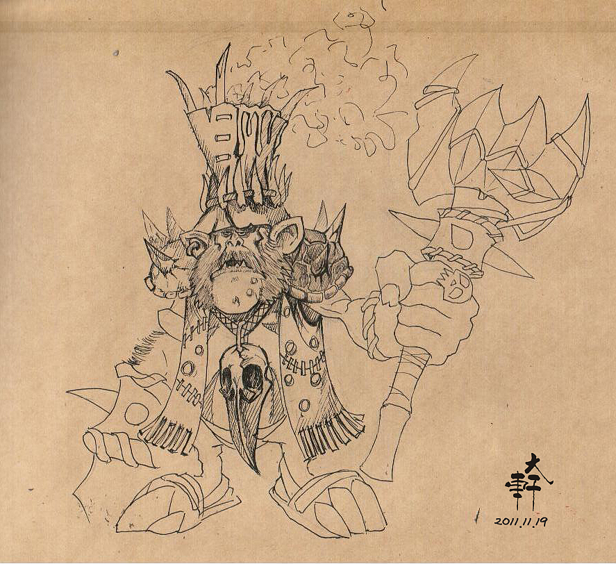 临摹魔兽作品（图ZNDkzNzYzNg==） - 商业插画 - 站酷设计师阿李蜗蜗原创素材 - 站酷ZCOOL