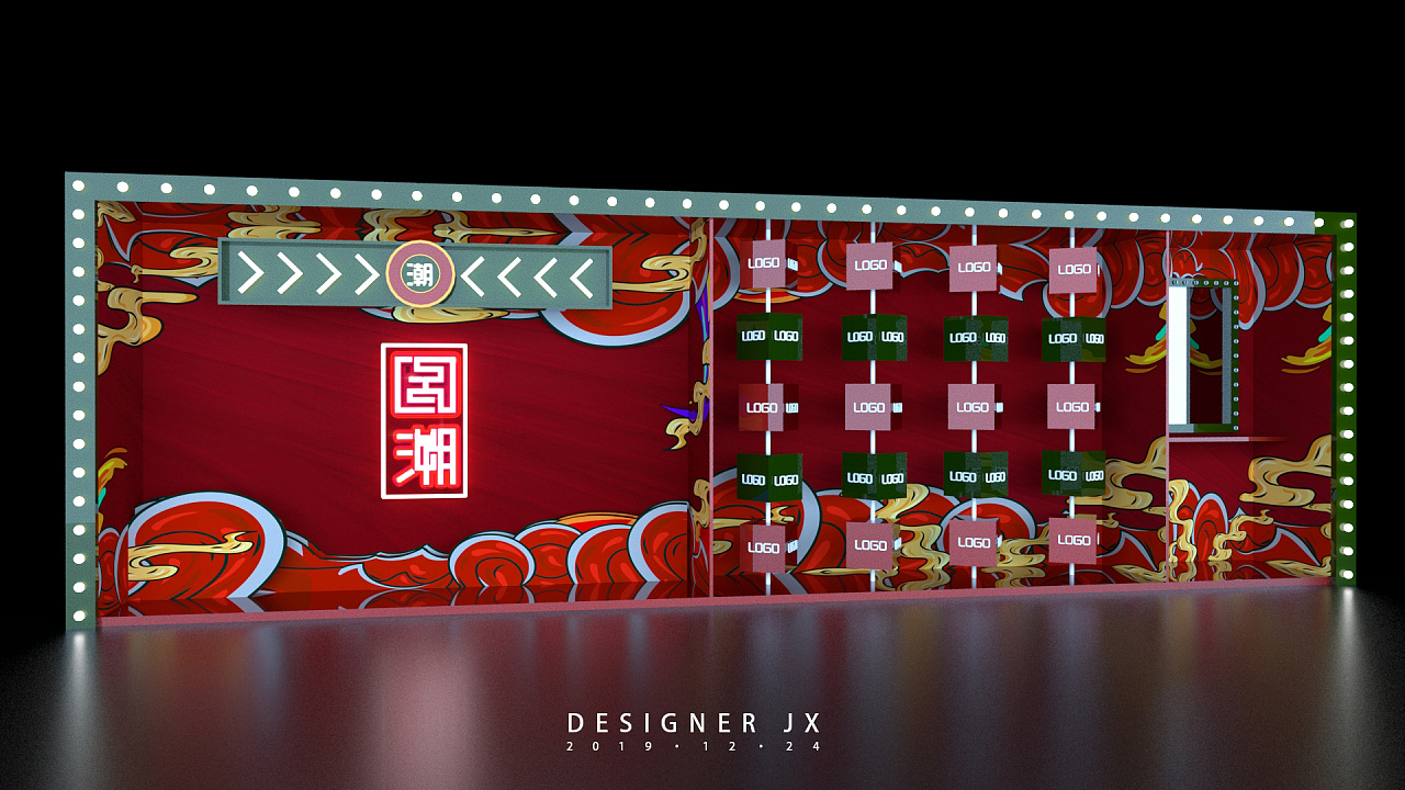 国潮通道设计|三维|场景|freedombelief - 原创作品 - 站酷 (zcool)