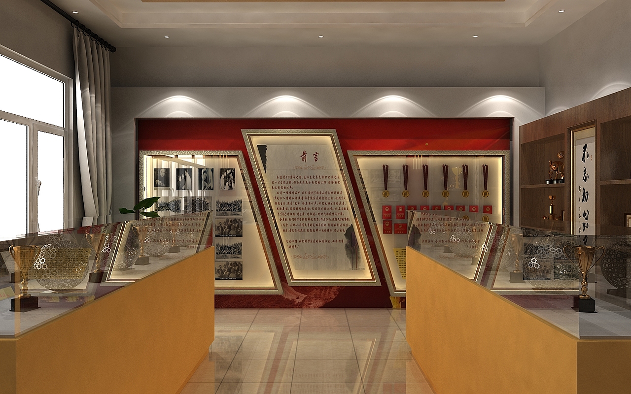 党建荣誉室会议室活动室党群服务中心3d效果图设计（图ZMTY2ODA2MTM2） - 其他三维 - 站酷设计师思海设计原创素材 - 站酷ZCOOL