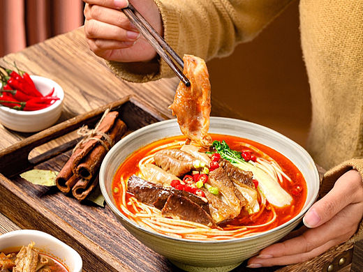 郑州美食摄影｜白象牛杂面拍摄