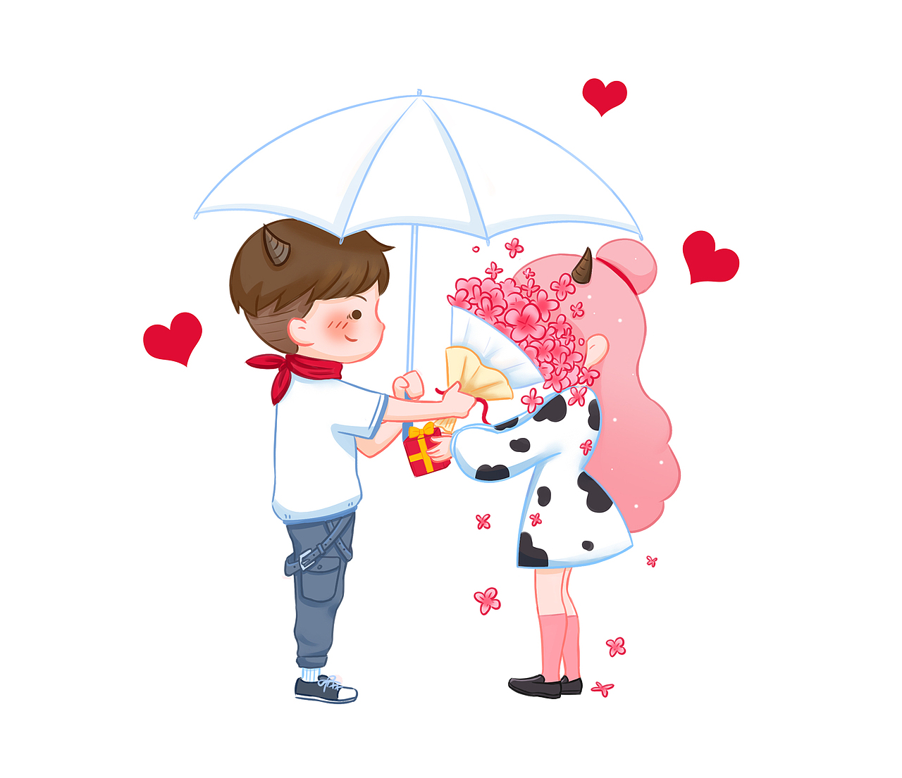 2021新年插画（图ZMjQxMDQ2NzQ0） - 艺术插画 - 站酷设计师玲子酱原创素材 - 站酷ZCOOL