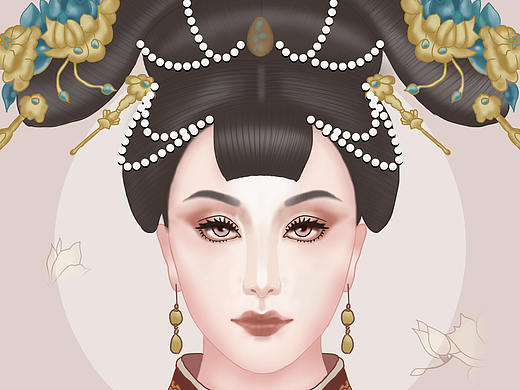 国潮插画《清宫》